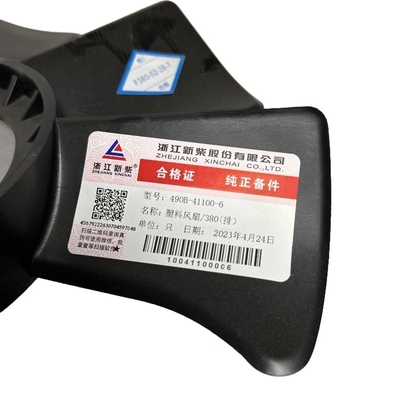 490B-41100 Bagian Forklift Radiator Fan Blade dalam Plastik Hitam untuk 490/495/498/4D30G31