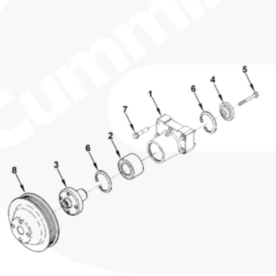 3926855 Cummins Bagian Mesin 6CT ISC ISL QSC QSL Fan Pulley untuk Forklift Model CPCD100-300