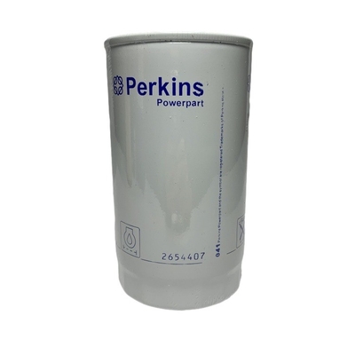 Filter minyak kemasan asli 2654407 untuk Perkins yang digunakan di bengkel mesin baja