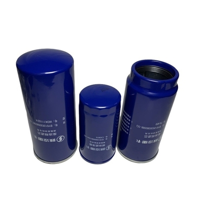Blue Fuel Filter Assembly 612630080087 untuk Bagian Truk SHACMAN Mesin Diesel Weichai