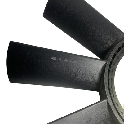 YUCHAI Forklift Bagian 483-1308010 Hitam Plastik Radiator Fan Blade dengan Berat 2.6KG