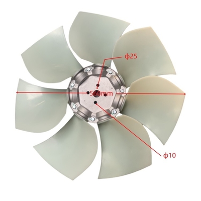 Blade Fan Radiator Plastik Baja H5T01-00501 untuk komponen Forklift QSF3.8 QSB4.5